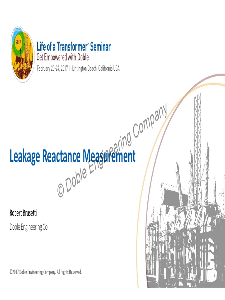 Engineering Company: Leakage Reactance Measurement | PDF | Transformer ...
