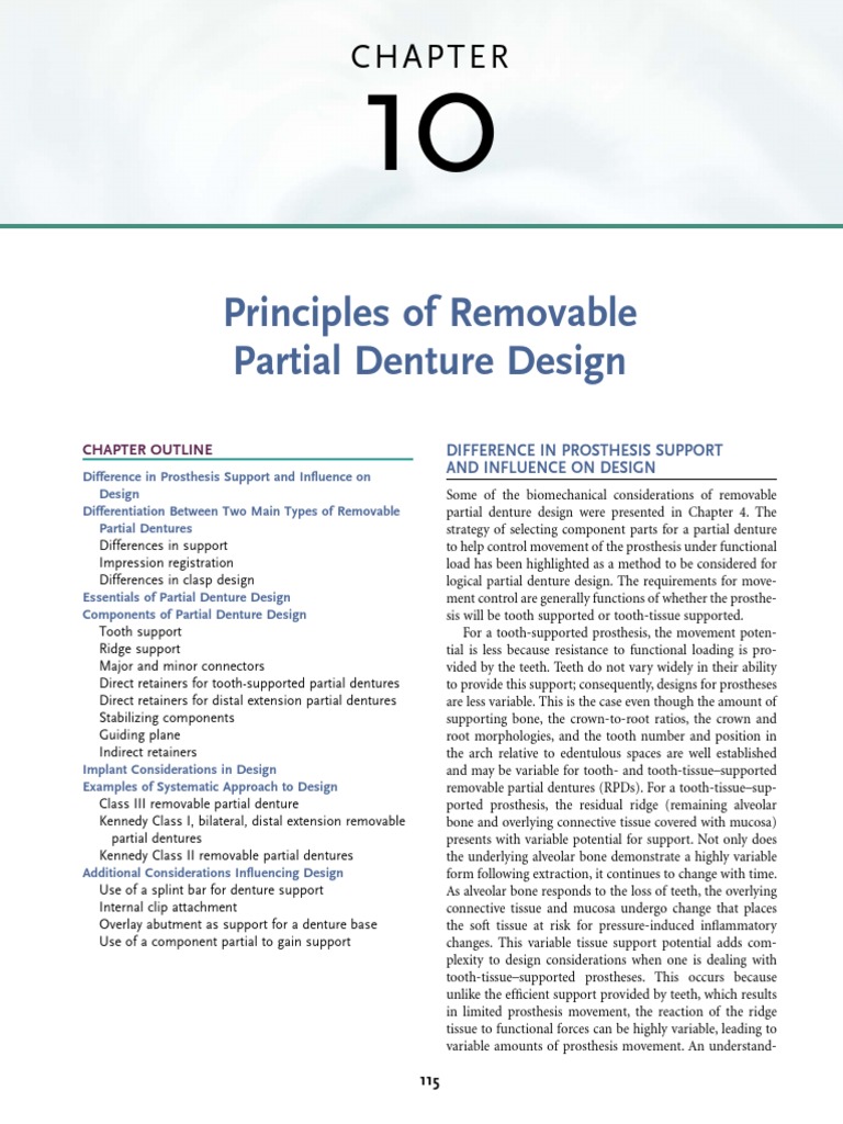 CHAPTER 10 Principles of Removable Part 2011 McCracken S Removable Partial PDF