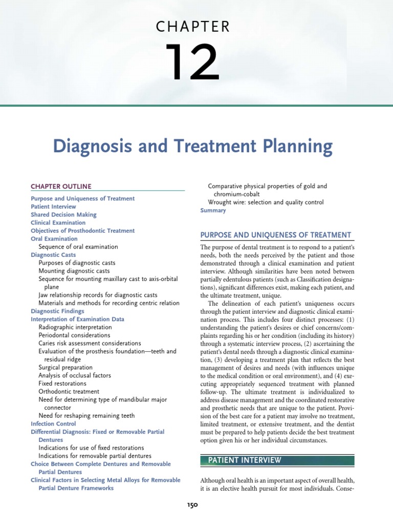 CHAPTER 12 Diagnosis and Treatment 2011 McCracken S Removable Partial Pros PDF PDF