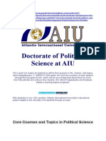 Doctorate of Political Science