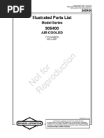 Not For Reproduction: Illustrated Parts List 305400