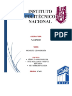 Reporte Proyecto de Inversion