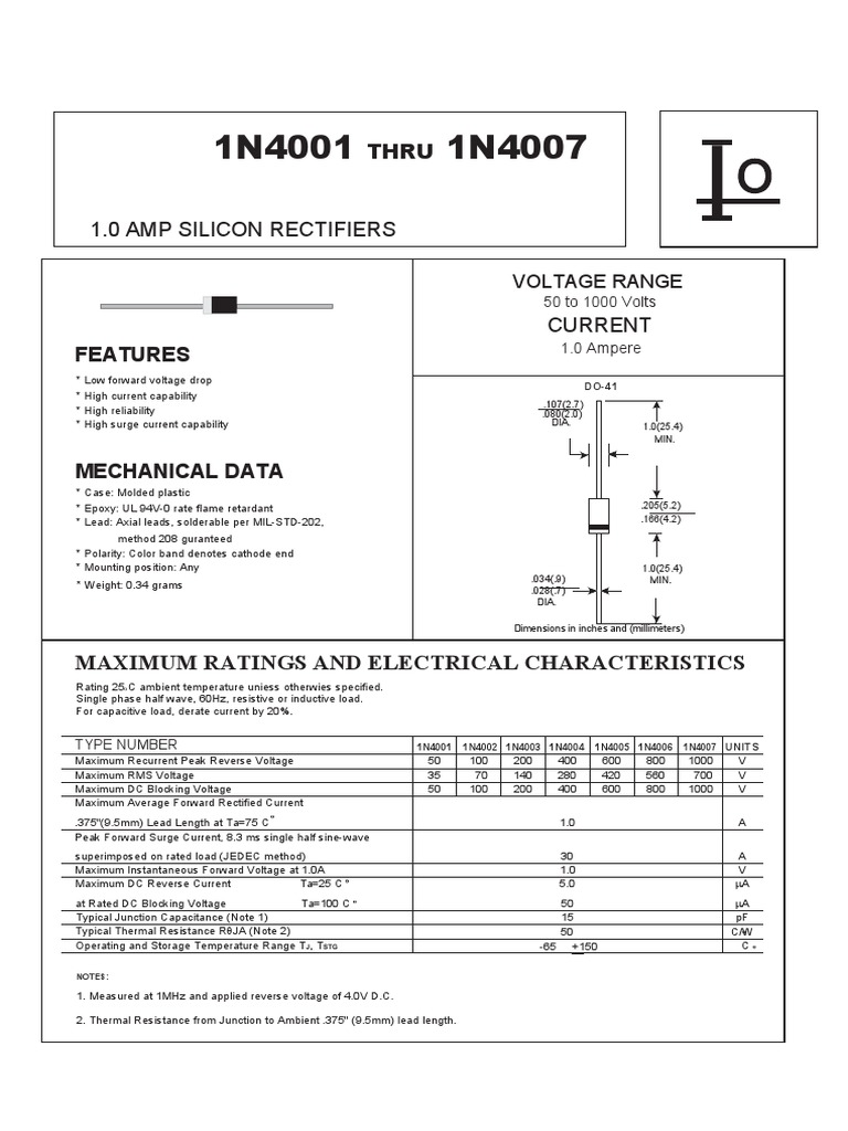 Features Maximum Ratings and Electrical Characteristics PDF
