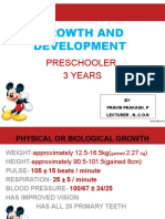 3YEARS Preschooler Growth and Development