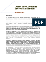 Formulación y Evaluación de Proyectos. 1 Parte.