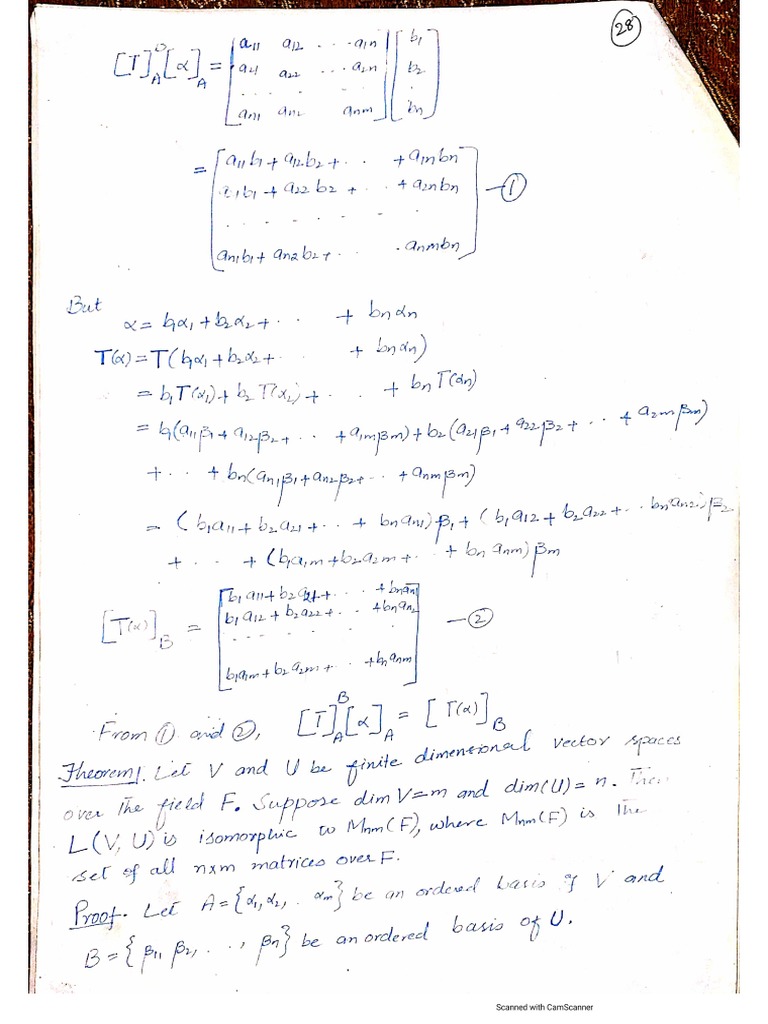 Linear Algebra Notes Complete | PDF