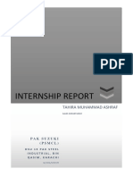 Internship Report: Tahira Muhammad Ashraf