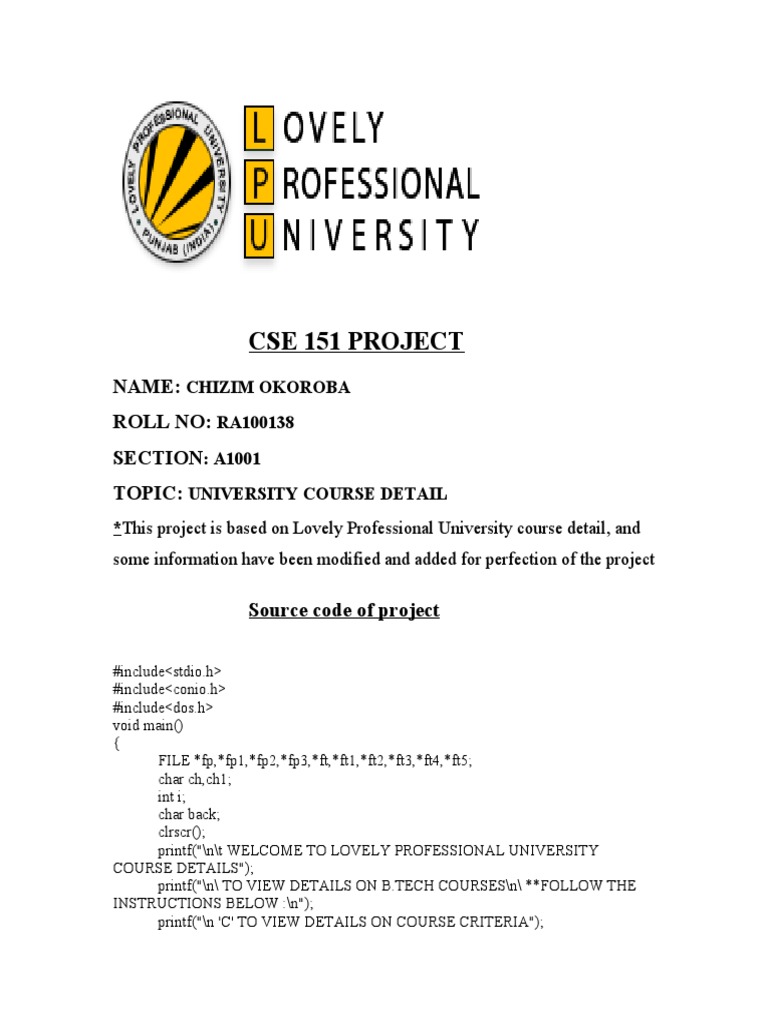 CSE 151 Course Details Project | PDF | Software | Computer Engineering