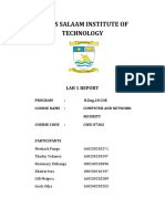 Dar Es Salaam Institute of Technology: Lab 1 Report