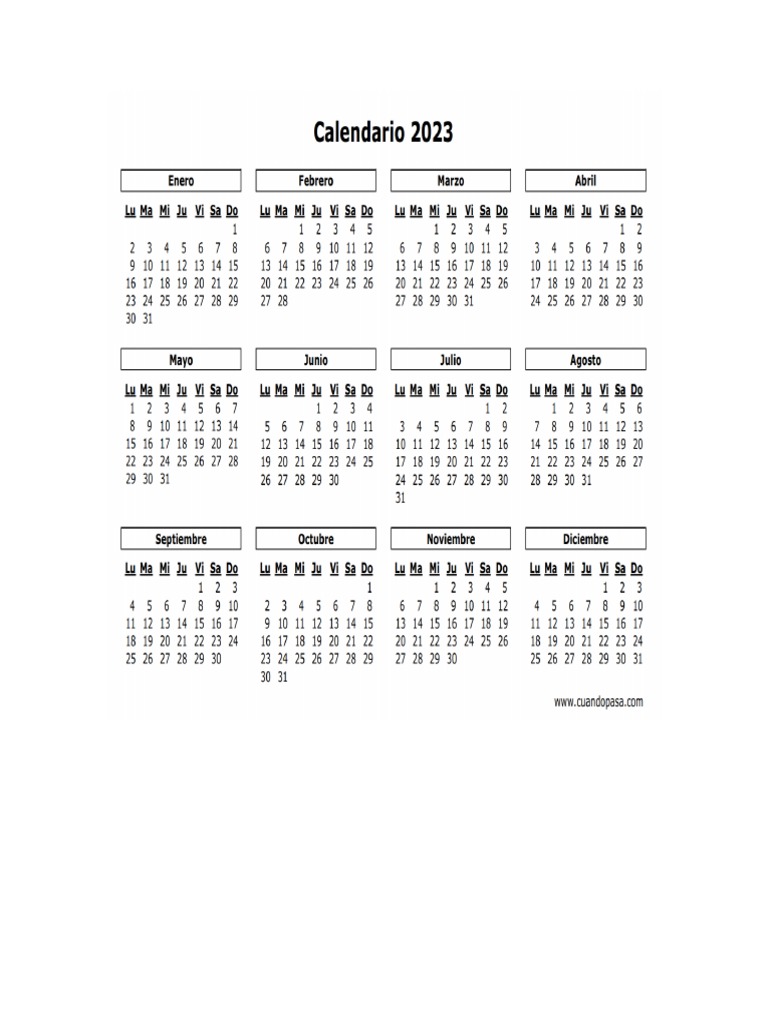 Calendario 23 | PDF