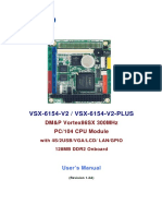Vsx-6154-V2 / Vsx-6154-V2-Plus: DM&P Vortex86Sx 300Mhz Pc/104 Cpu Module