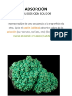 Adsorción de líquidos por sólidos