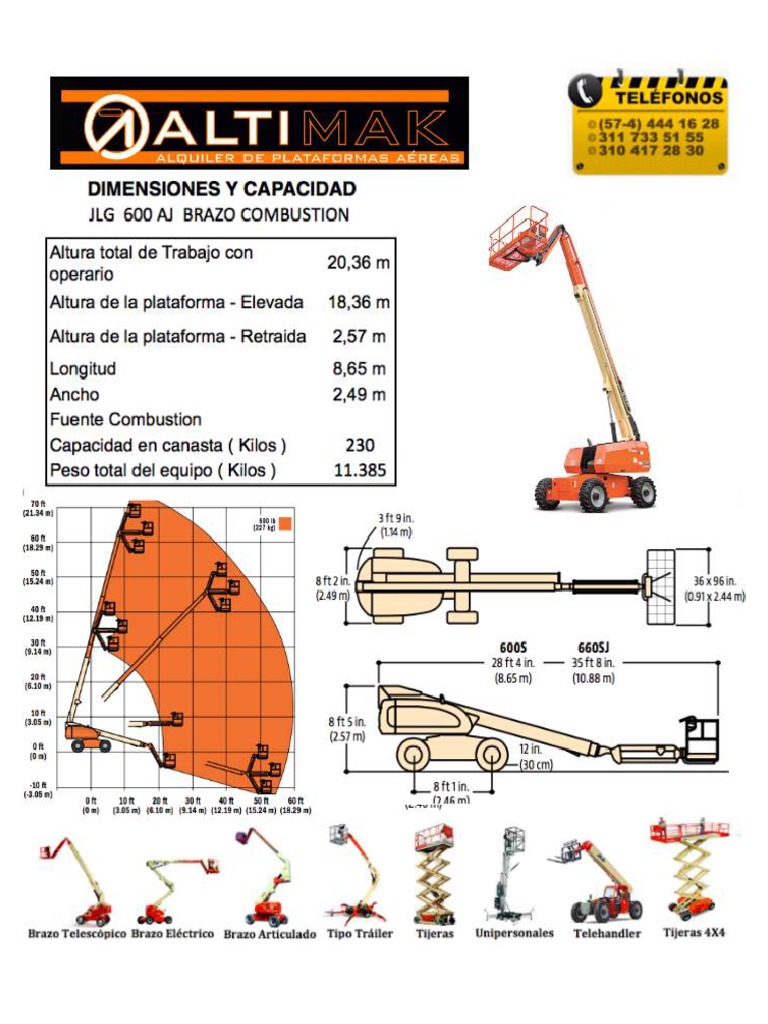JLG 600S/660SJ Manlift Specifications | PDF | Engines | Land Vehicles