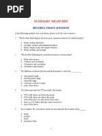 Summary Measures: Multiple Choice Questions