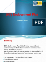 LIC's Endowment Plus: (Plan No. 802)
