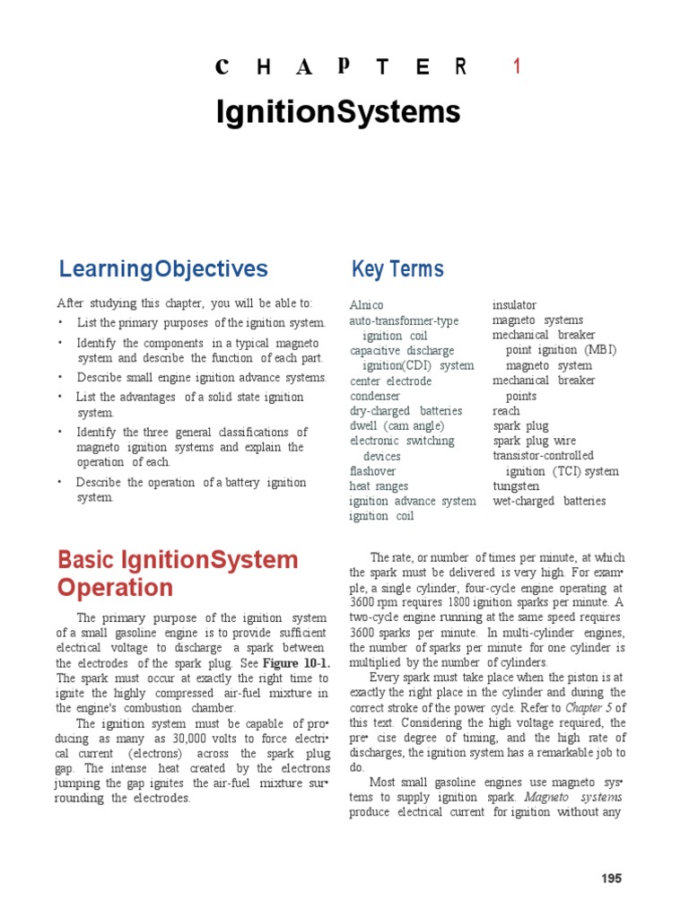 Small Engine Ignition Systems CH10 PDF Ignition System Insulator