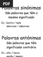 Palavras sinónimas