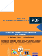 Tema 5 La Adm Publica Del Turismo - II-2018