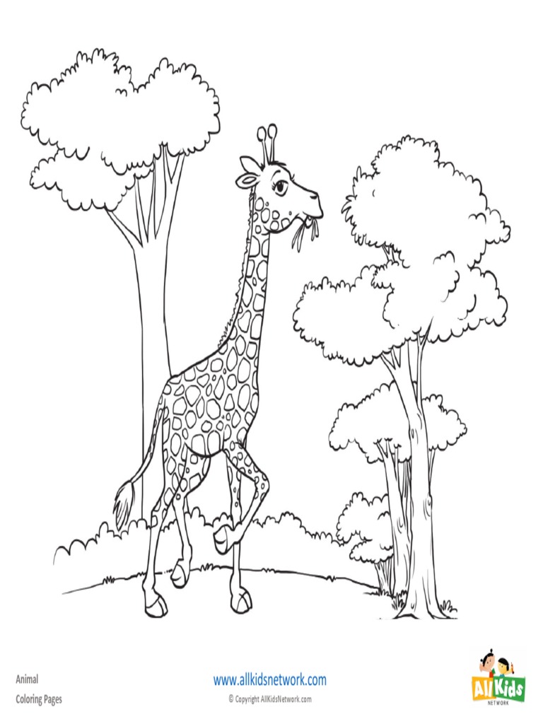 Giraffe Coloring Page | PDF