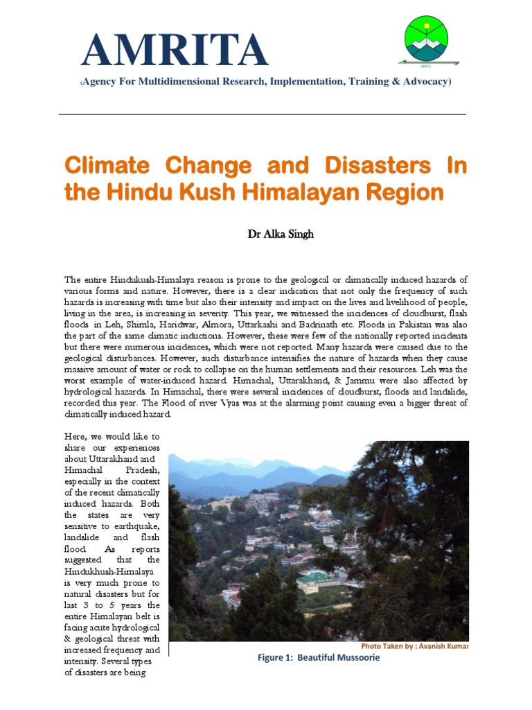 Amrita: Climate Change and Disasters in The Hindu Kush Himalayan Region ...