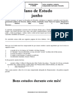 Plano de Estudo Junho: Bons Estudos Durante Este Mês!