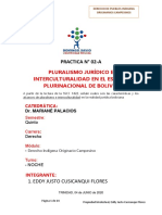 Tema 2 TP Pluralismo Jurídico e Interculturalidad en El Estado Plurinacional de Bolivia