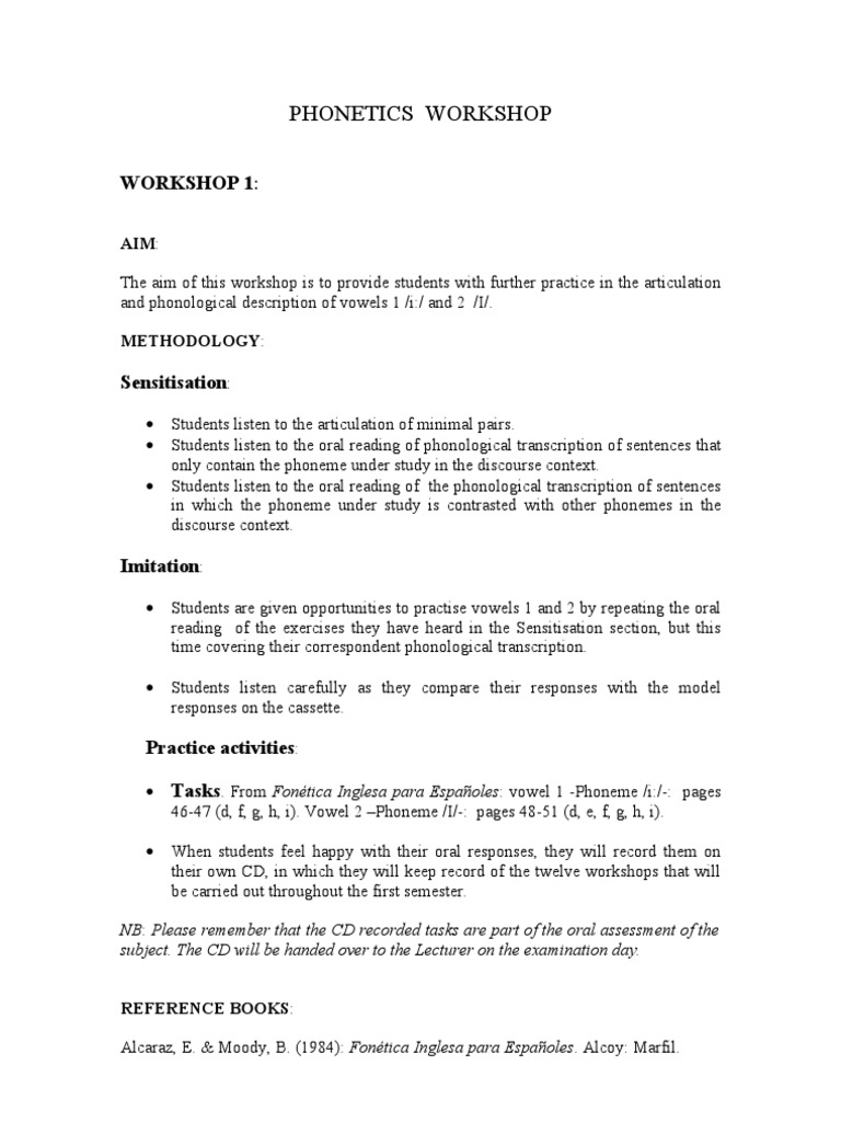 Workshop 1 | PDF
