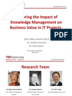 Exploring The Impact of Knowledge Management On Business Value in IT Projects
