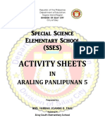 Special Science Elementary School (SSES) : Activity Sheets