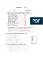 CEID-UNCP QUIZ ONE