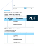 Form D: Qualification Form: Historical Contract Non-Performance