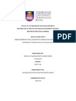 Faculty of Business and Management Bachelor in Office System Management (Hons.) Business Process (Asm652)