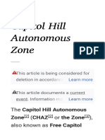 The Capitol Hill Autonomous Zone (Chaz or The Zone), Also Known As Free Capitol