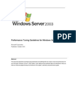 Tuning Windows 2003 Server QUE DURo