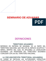 SEMINARIO ADUANAS DEFINICIONES Alumnos
