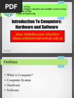 Introduction To Computers: Hardware and Software: Alaa Abdalhussain Mashkor Alaaa - Aldhalemi@uokufa - Edu.iq