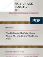 Transitive and Intransitive Verbs