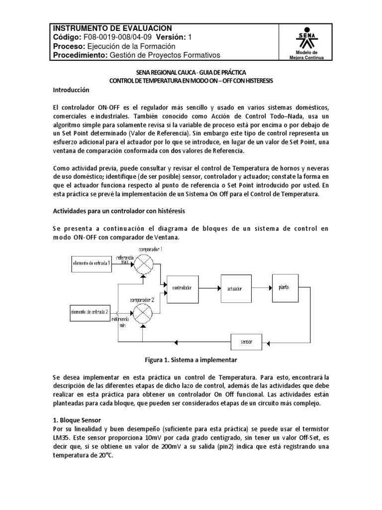 A02 Guía Practica Control On Off PDF | PDF | Amplificador operacional ...