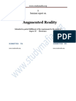Augmented Reality: A Seminar Report On
