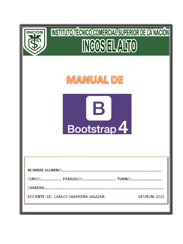 Manual de Bootstrap para Web Responsivo | PDF | Extremos delantero y ...