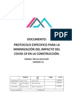 Protocolo Especifico para Obras de Infraestructura