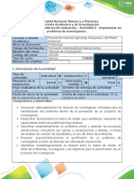 Guía de Actividades y Rúbrica de Evaluación - Actividad 2-Argumentar Un Problema de Investigación