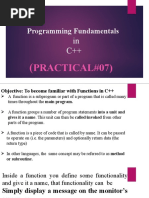 Programming Fundamentals: Practical#07)