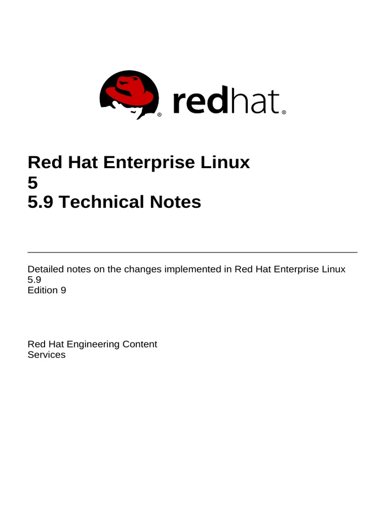 Red Hat Enterprise Linux-5-5.9 Technical Notes-en-US | PDF | Linux ...