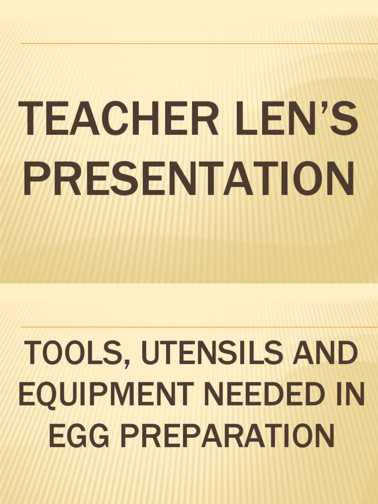 1PPTGR10Tools, Utensils and Equipment Needed in Egg PDF Cooking