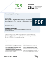 Influence of Government Policies On Industry Development: The Case of India's Automotive Industry