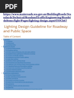 Lighting Design Guideline For Roadway and Public Space