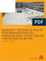 SikaProof - Sisteme de Înalt - Performan - Pentru Hidroizolarea Structurilor Subterane Din Beton - Tipar
