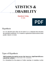 Statistics & Probability: Hypothesis Testing Z-Test