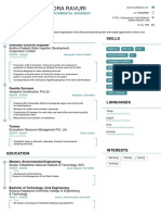 Resume Formate On Single Page